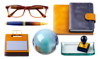 High-End Workspace Setup with Stationery and Accessories for Creative Professionals