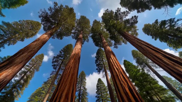 Towering Forest Giants Reaching for the Sky Majestic Nature Landscape
