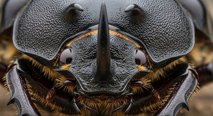 Goliath beetle displaying its massive body, bold black and white patterns, and glossy exoskeleton. One of the world&rsquo;s largest beetles, symbol of strength and exotic insects.