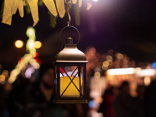 Enchanting Lantern Glowing in Festive Night Market