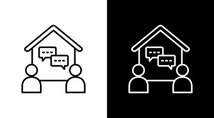 Therapy Session Outline White Icon Set Design