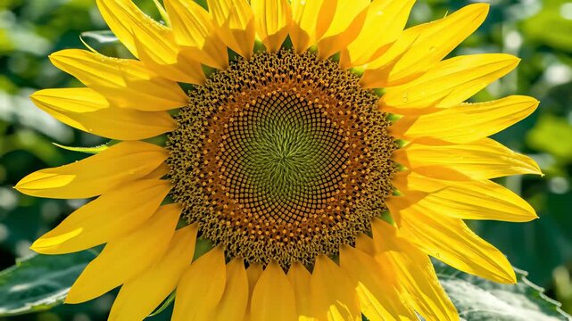 Sunflowers stand tall with bright yellow petals and lush green centers, symbolizing optimism, joy, and warmth, ideal for representing sunshine, positivity, or growth in various industries such.