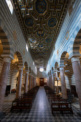 Obraz premium Interior nave of Volterra Cathedral - Volterra, Italy