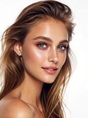 Portrait of an attractive and cheerful woman