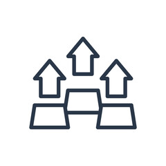 Gold Investment Growth and Financial Rise Outline Icon