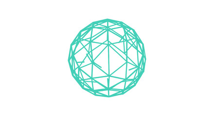 a sophisticated 3d wireframe sphere representing global digital network connectivity ideal for technology data science and abstract innovation concepts