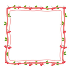 Decorative Cherry Vine Border