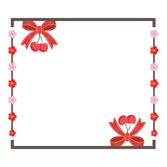 Obraz premium Gift Bow Cherry Frame