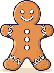 gingerbread man on white background