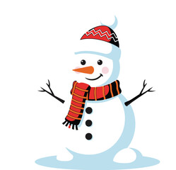 snowman with red hat
