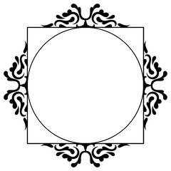 Elegant Ornamental Circle Frame