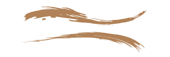 Abstract golden paint smear collection