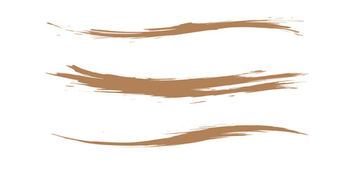 Abstract golden paint smear collection