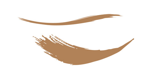 Abstract golden paint brush strokes vector collection