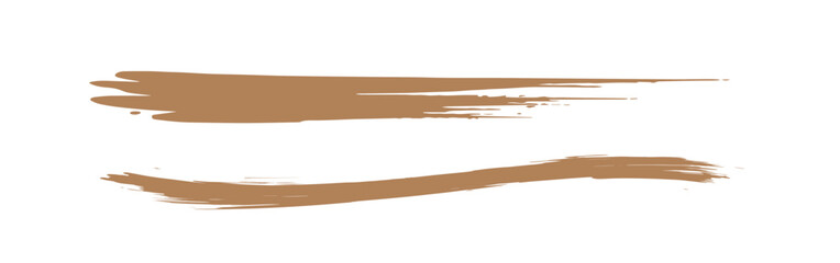 Abstract golden paint brush strokes vector collection