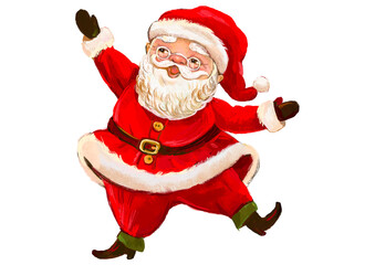 Red Cute Illustrative Christmas Santa Gift