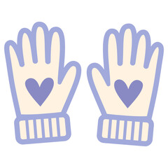 Fototapeta premium Lilac Gloves Winter Clothing 