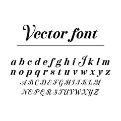 Elegant Vector Font: Italic Script & Calligraphy Style