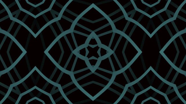 Cyan Neon Geometric Pattern Abstract Sci Fi Motion Background