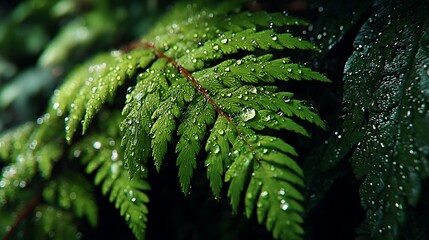 Detailed fern leaf texture for nature background illustration
