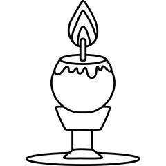 minimal-candle-outline-design-icon