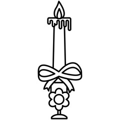 tiny-burning-candle-simple-line-art-icon