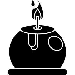 clay-lamp-mud-pot-candle-line-art-icon
