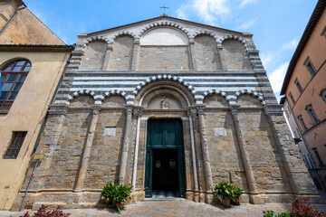 Church of San Michele Arcangelo Romanesque facade - Volterra, Italy