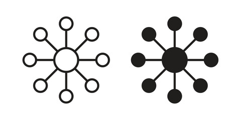 Chart connected icon design element, vector illustration. Editable vector collections.