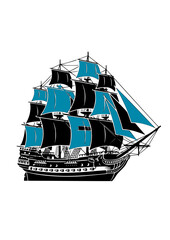 Sailing Ship Silhouette © BlackStarCreations