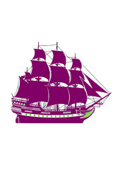 Sailing Ship Silhouette © BlackStarCreations