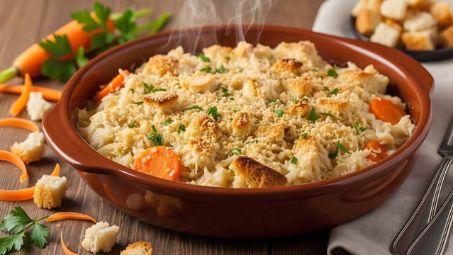 Traditional Bacalhau Espiritual Served in a Festive Portuguese Table
