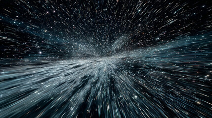 warp speed space travel, hyperspace star tunnel, futuristic light speed background