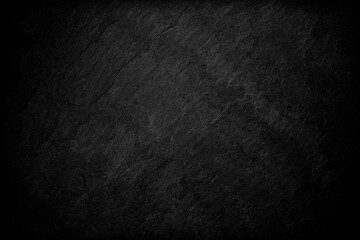 Dark grey black slate background or texture. black stone