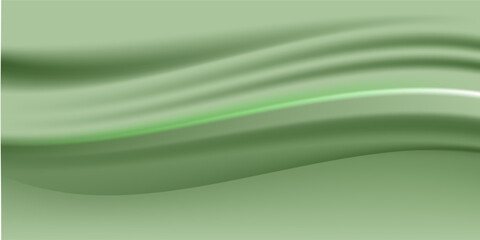 Green business wave banner background. Vector ilustration