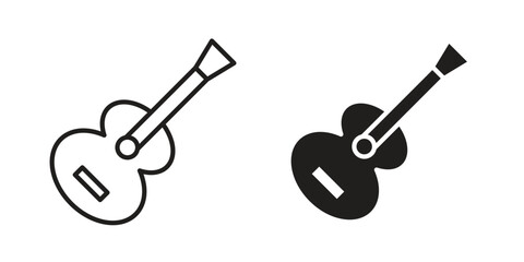 Guitar icon design element, vector illustration. Editable vector collections.