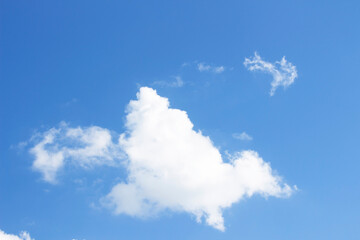 Blank sky surface with small clouds