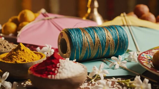 Makar Sankranti Festival Food Items and Kite Flying Thread
