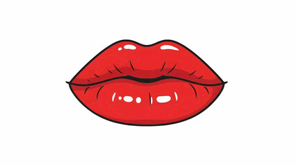 Obraz premium Red Lips Vector