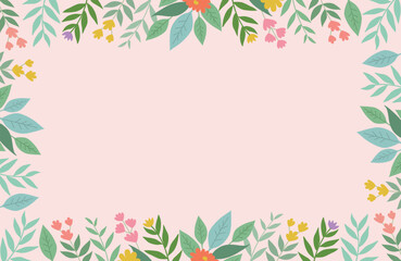 Fototapeta premium leaf and flower borders