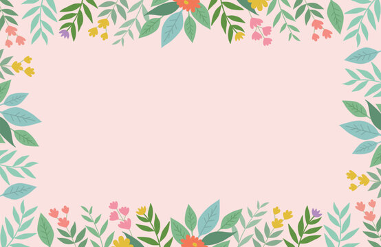 leaf and flower borders