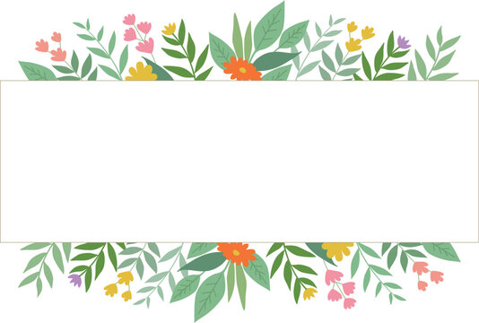 leaf and flower borders