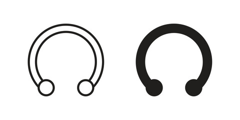 Piercing icon design element, vector illustration. Editable vector collections.