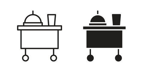 Room service icon design element, vector illustration. Editable vector collections.