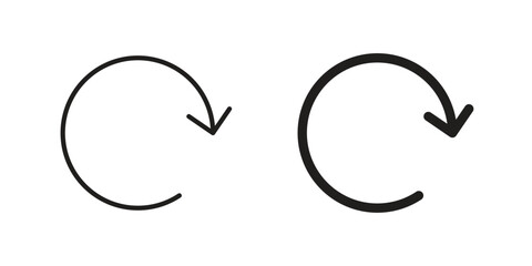 Rotate right icon design element, vector illustration. Editable vector collections.