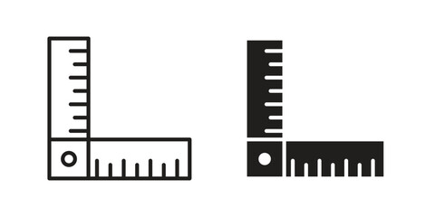 Ruler combined icon design element, vector illustration. Editable vector collections.