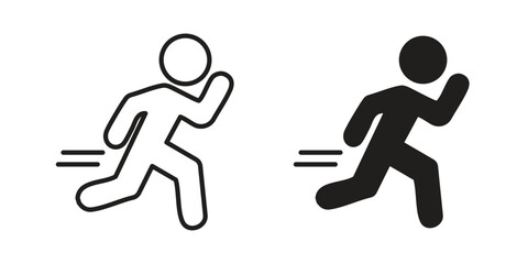 Running icon design element, vector illustration. Editable vector collections.