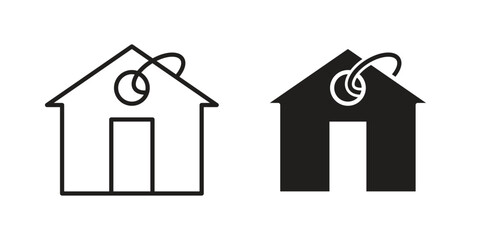 Selling or rent home icon design element, vector illustration. Editable vector collections.