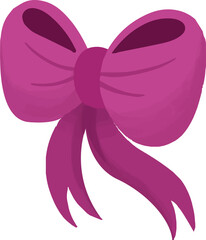 Pink ribbon bow illustration