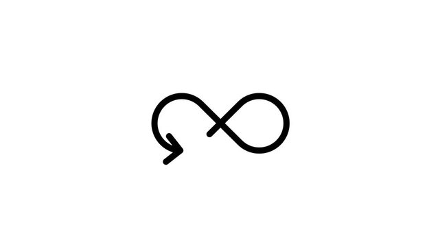 Minimalist Go Infinity Symbol Loop Animation.